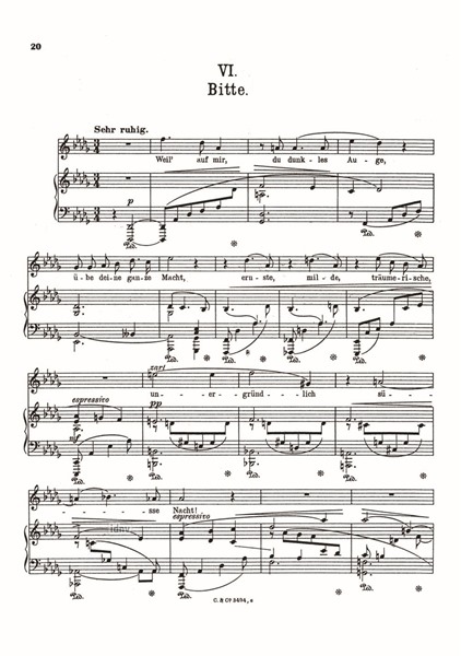 Acht Gedichte op.16 für Gesang und Klavier Acht Gedichte op.16 für Gesang und Klavier