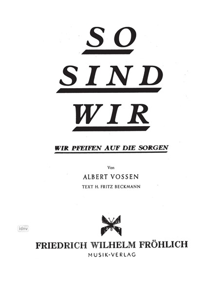 So sind wir für Salonorchester So sind wir für Salonorchester