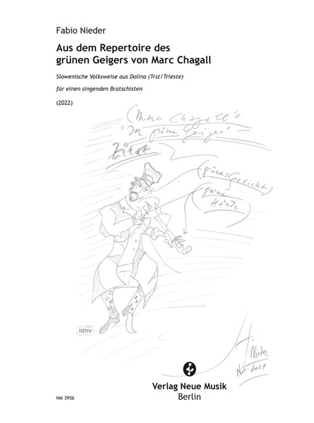 Aus dem Repertoire des grünen Geigers von Marc Chagall für einen singenden Bratschisten (2022)