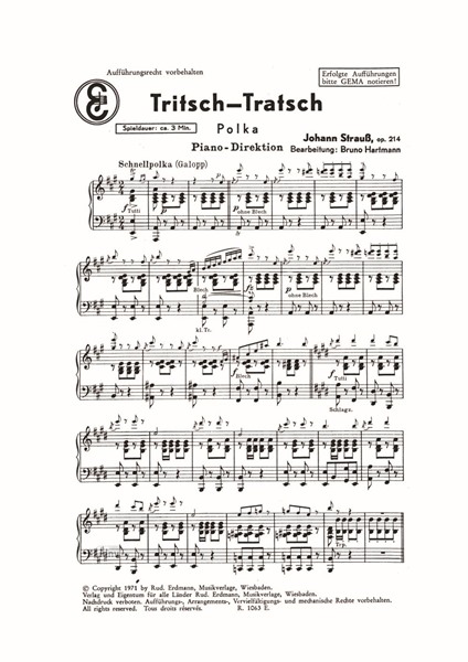 Tritsch-Tratsch op. 214 für Salon-Orchester Tritsch-Tratsch op. 214 für Salon-Orchester