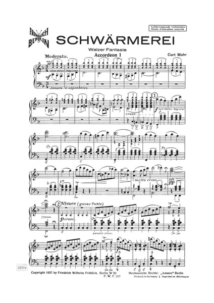 Schwärmerei für Akkordeon-Trio Schwärmerei für Akkordeon-Trio