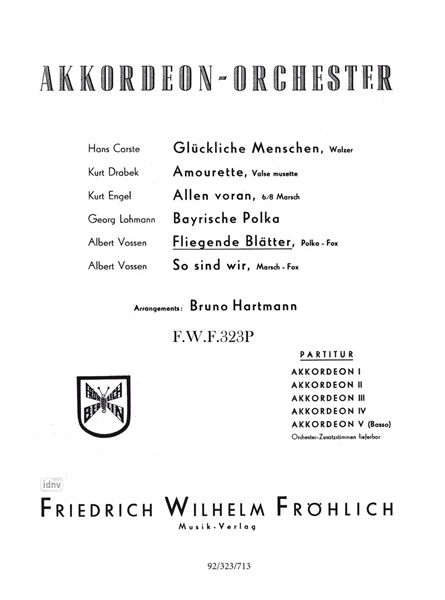 Fliegende Blätter für Akkordeon-Orchester