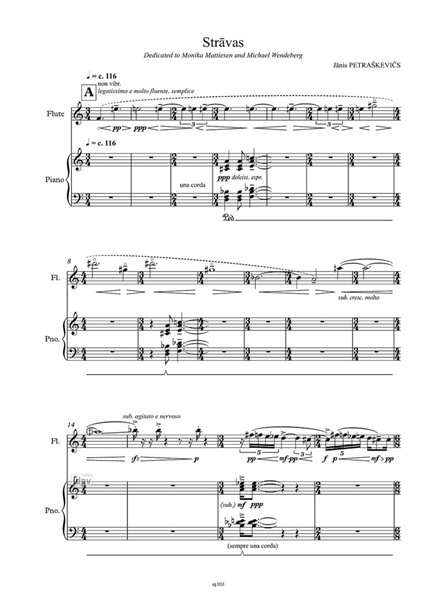 Stravas (Currents) für Flöte und Klavier (2022) Stravas (Currents) für Flöte und Klavier (2022)