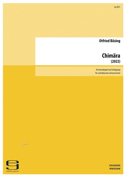 Chimära für Kontrafagott und Schlagzeug (2020)