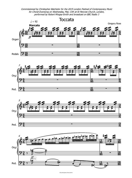 Toccata für Orgel (2015) Toccata für Orgel (2015)