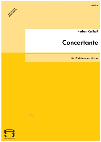 Concertante für 10 Violinen und Klavier (1993) Concertante für 10 Violinen und Klavier (1993)