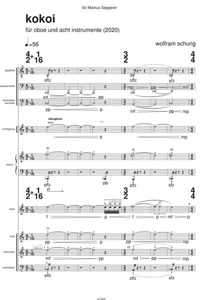 kokoí für Oboe und 8 Instrumente (2020) kokoí für Oboe und 8 Instrumente (2020)