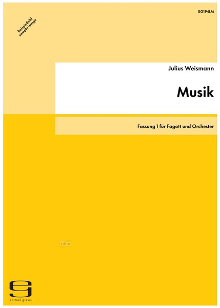 Musik für Fagott und Orchester op. 153 (1947) Musik für Fagott und Orchester op. 153 (1947)