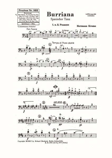 Burriana für Salon-Orchester Ergänzungsstimmen großes Orchester Burriana für Salon-Orchester Ergänzungsstimmen großes Orchester