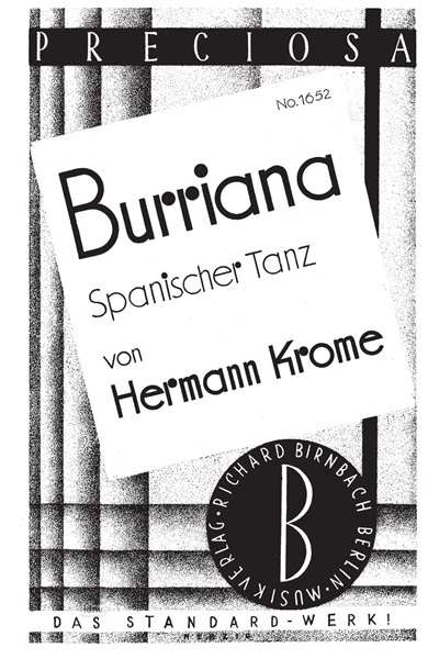 Burriana für Salon-Orchester Ergänzungsstimmen großes Orchester Burriana für Salon-Orchester Ergänzungsstimmen großes Orchester