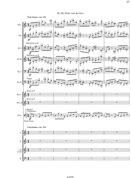 Der Rabe und der Fuchs für gemischten Chor und neun Instrumente (2015) Der Rabe und der Fuchs für gemischten Chor und neun Instrumente (2015)