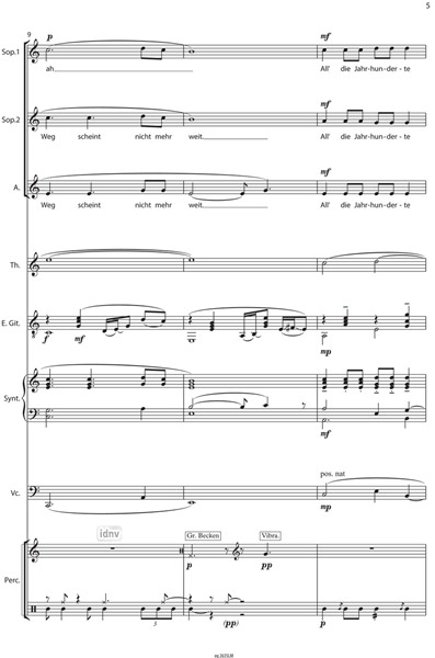 Zeitreise Z für Kinder-/Jugendchor (SSA), Theremin, Stylophon, Schlagzeug (Vibraphon/Glockenspiel - 1 Spieler), Synthesizer (Hammondorgel), Violoncello und Elektronik ad libitum (2019) Zeitreise Z für Kinder-/Jugendchor (SSA), Theremin, Stylophon, Schlagzeug (Vibraphon/Glockenspiel - 1 Spieler), Synthesizer (Hammondorgel), Violoncello und Elektronik ad libitum (2019)