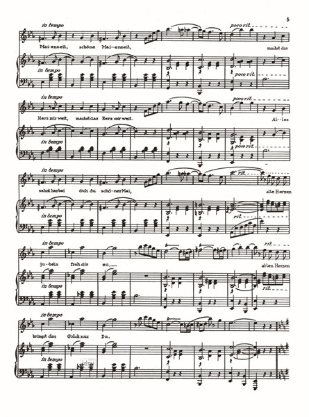Maienzeit für Gesang und Klavier Maienzeit für Gesang und Klavier