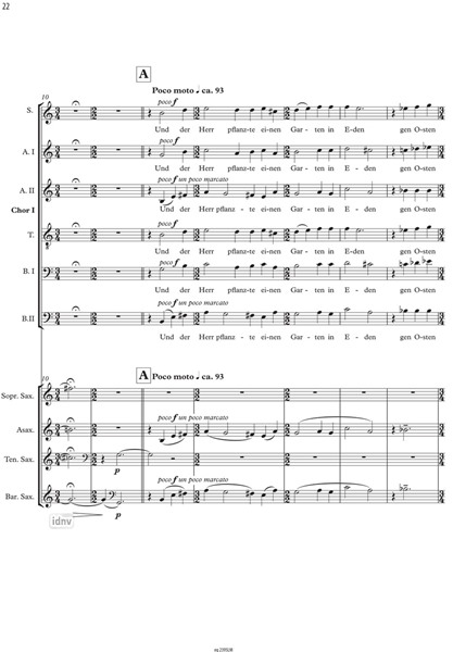 Garten Eden für gemischten Chor und Saxophonquartett (2016) Garten Eden für gemischten Chor und Saxophonquartett (2016)