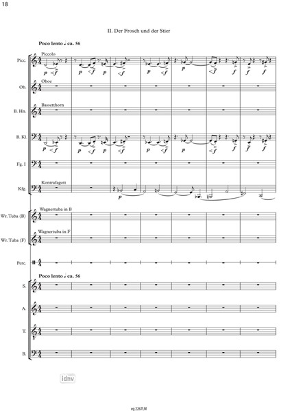 Der Rabe und der Fuchs für gemischten Chor und neun Instrumente (2015) Der Rabe und der Fuchs für gemischten Chor und neun Instrumente (2015)