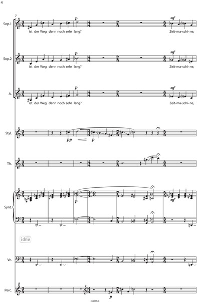 Zeitreise Z1 für Kinder-/Jugendchor (SSA), Theremin, Stylophon, Schlagzeug (Vibraphon/Glockenspiel - 1 Spieler), Synthesizer (Hammondorgel), Violoncello und Live-Elektronik ad lib. (2017) Zeitreise Z1 für Kinder-/Jugendchor (SSA), Theremin, Stylophon, Schlagzeug (Vibraphon/Glockenspiel - 1 Spieler), Synthesizer (Hammondorgel), Violoncello und Live-Elektronik ad lib. (2017)