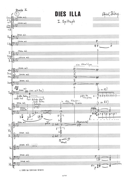 Dies illa für Vokalquartett und Solo-Violine (1995) Dies illa für Vokalquartett und Solo-Violine (1995)
