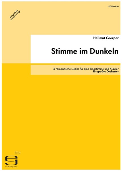 Stimme im Dunkeln für großes Orchester Stimme im Dunkeln für großes Orchester