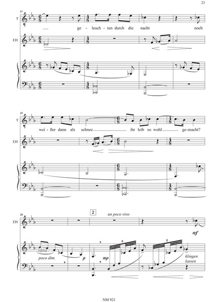 Zwei Lieder vom Abschied für Sopran, Tenor, Englischhorn und Harfe Zwei Lieder vom Abschied für Sopran, Tenor, Englischhorn und Harfe