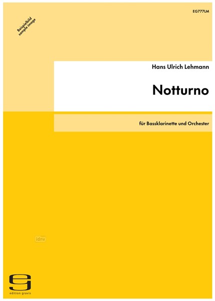 Notturno für Bassklarinette und Orchester (2001) Notturno für Bassklarinette und Orchester (2001)