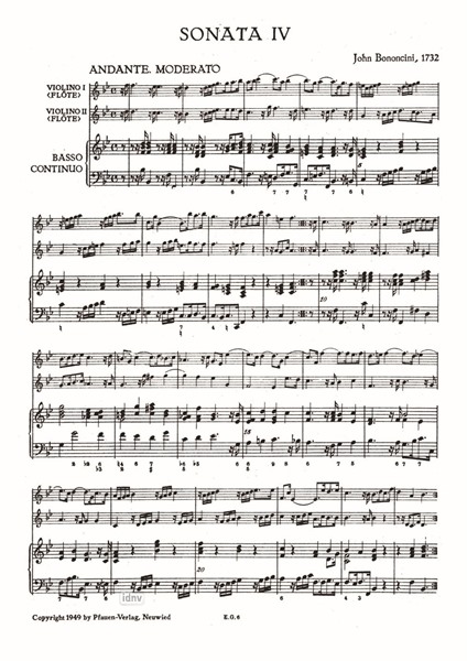 Triosonate Nr. 4 für zwei Violinen und Klavier Triosonate Nr. 4 für zwei Violinen und Klavier