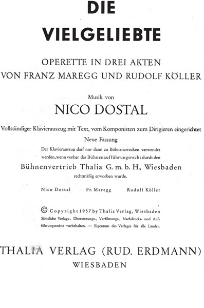 Die Vielgeliebte Die Vielgeliebte