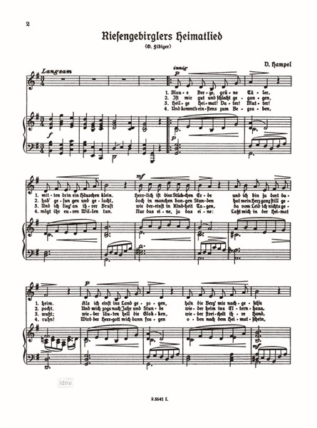 Riesengebirglers Heimatlied für Klavier Riesengebirglers Heimatlied für Klavier
