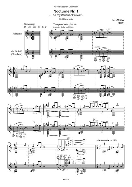 Nocturne Nr. 1 für Gitarre solo Nocturne Nr. 1 für Gitarre solo