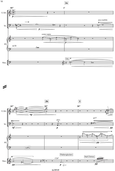 4 CROSSROADS für E-Gitarre, Violoncello, Klavier/Synthesizer, Schlagzeug und Elektronik (2017) 4 CROSSROADS für E-Gitarre, Violoncello, Klavier/Synthesizer, Schlagzeug und Elektronik (2017)