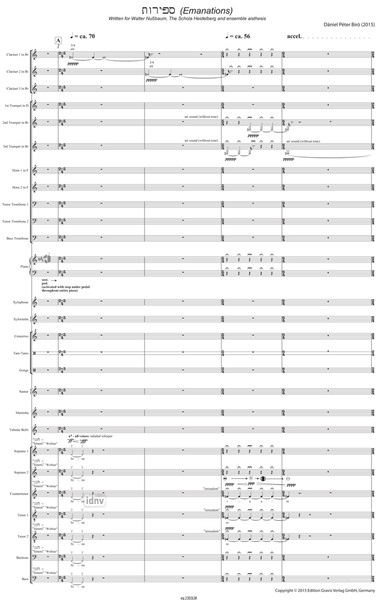 Sefirot (Emanationen) für großes Ensemble und Vokalensemble (2015) Sefirot (Emanationen) für großes Ensemble und Vokalensemble (2015)