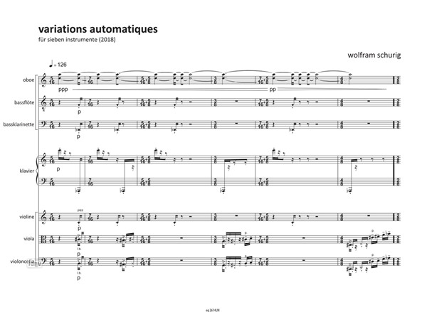variations automatiques für Ensemble (2018) variations automatiques für Ensemble (2018)