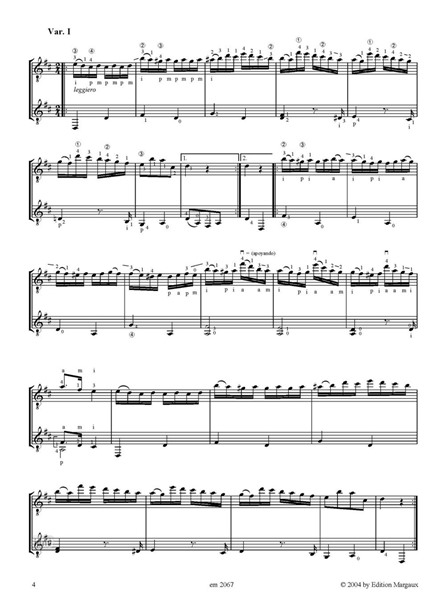 Variationen für Klavier über "Ah! Vous dirai-je, Maman" für zwei Gitarren bearbeitet Variationen für Klavier über "Ah! Vous dirai-je, Maman" für zwei Gitarren bearbeitet