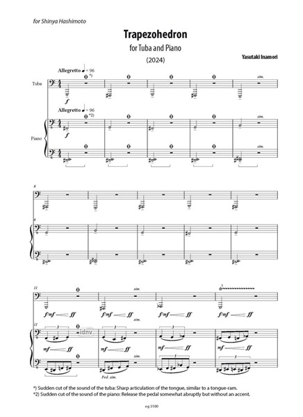 Trapezohedron für Tuba und Klavier (2024) Trapezohedron für Tuba und Klavier (2024)