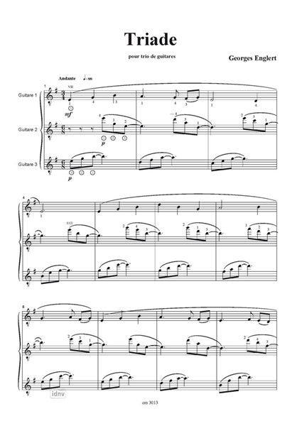 Triade pour trio de guitares Triade pour trio de guitares