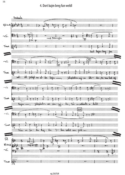 Fünf jiddische Lieder aus dem Ghetto für Tenor und Ensemble (1979) Fünf jiddische Lieder aus dem Ghetto für Tenor und Ensemble (1979)