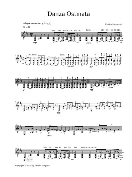 Danza Ostinata für Gitarre solo Danza Ostinata für Gitarre solo