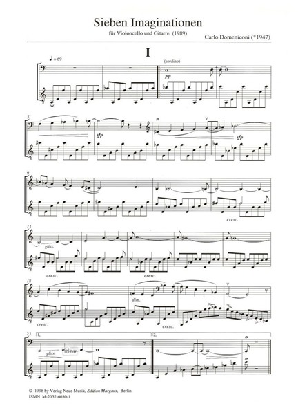 Sieben Imaginationen für Violoncello und Gitarre Sieben Imaginationen für Violoncello und Gitarre