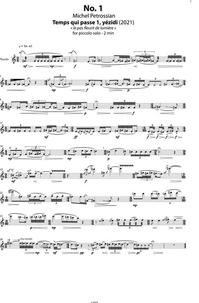 Sept. Les anges de Sinjar für Ensemble (2021) Sept. Les anges de Sinjar für Ensemble (2021)