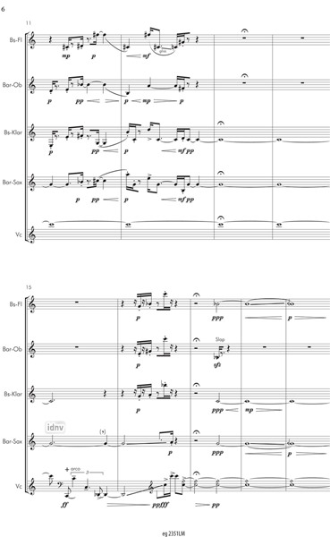 Dunkelschwarz für Violoncello und vier Holzbläser (2014/rev.) Dunkelschwarz für Violoncello und vier Holzbläser (2014/rev.)