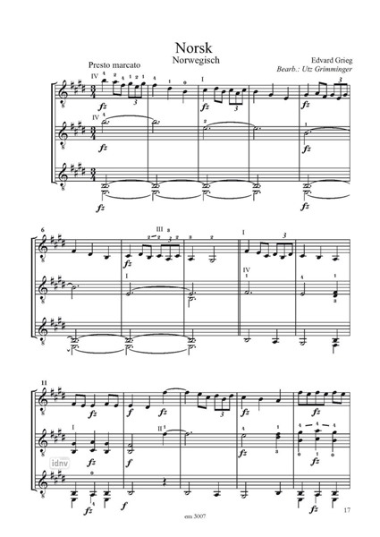 Lyrische Stücke - Lyriske stykker op. 12 für drei Gitarren Lyrische Stücke - Lyriske stykker op. 12 für drei Gitarren