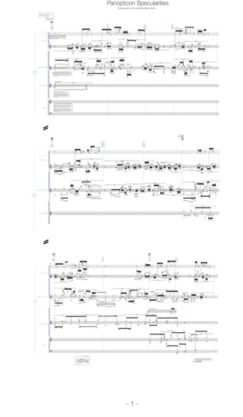Panopticon Specularities für vier simultane Kammerensembles (2017) Panopticon Specularities für vier simultane Kammerensembles (2017)
