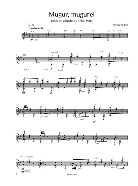 Three Romanian Folksongs für Gitarre solo Three Romanian Folksongs für Gitarre solo
