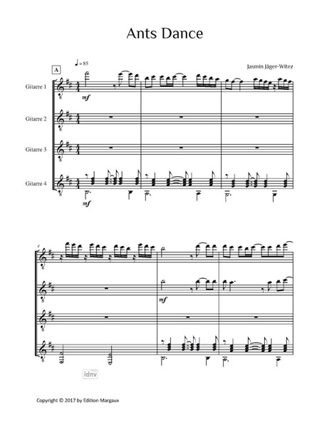 Ants Dance für Gitarrenquartett Ants Dance für Gitarrenquartett