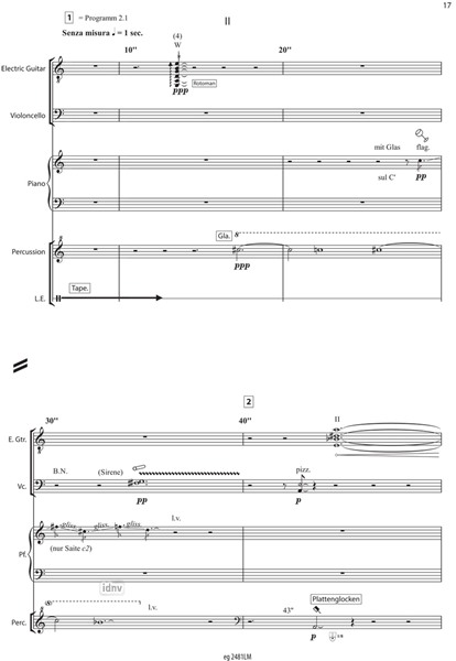4 CROSSROADS für E-Gitarre, Violoncello, Klavier/Synthesizer, Schlagzeug und Elektronik (2017) 4 CROSSROADS für E-Gitarre, Violoncello, Klavier/Synthesizer, Schlagzeug und Elektronik (2017)