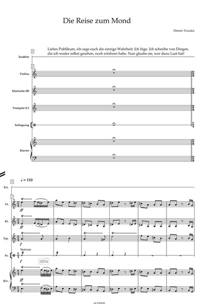 Die Reise zum Mond für Erzähler und Ensemble (2019-20) Die Reise zum Mond für Erzähler und Ensemble (2019-20)