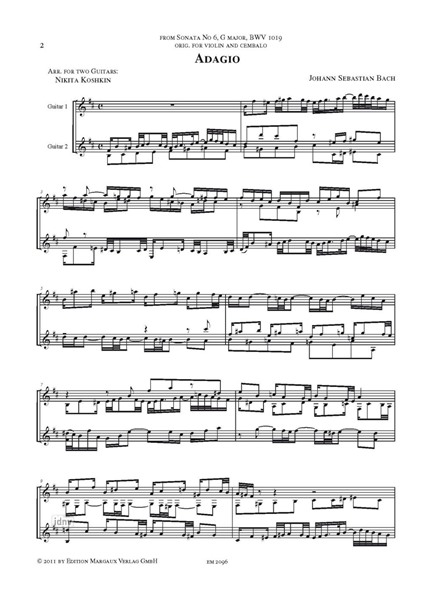 Adagio & Allegro für zwei Gitarren Adagio & Allegro für zwei Gitarren