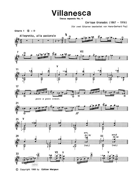 Danza espaôla No. 4: Villanesca für 2 Gitarren Danza espaôla No. 4: Villanesca für 2 Gitarren