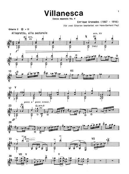Danza espaôla No. 4: Villanesca für 2 Gitarren Danza espaôla No. 4: Villanesca für 2 Gitarren
