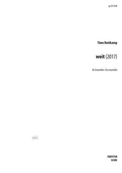 weit für Ensemble (2017) weit für Ensemble (2017)