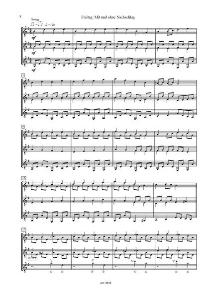 Wochenkalender für Gitarrentrio Wochenkalender für Gitarrentrio
